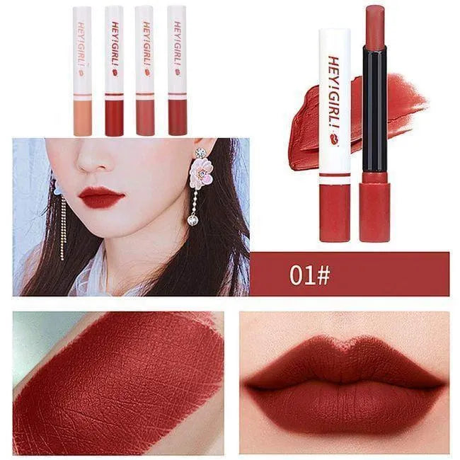 Matte Lipstick Set 4 Shades Long Lasting Smudge Proof