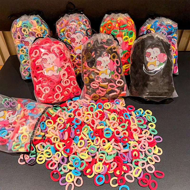 Children's Rubber Hair Bands for Girls High Pony Tails