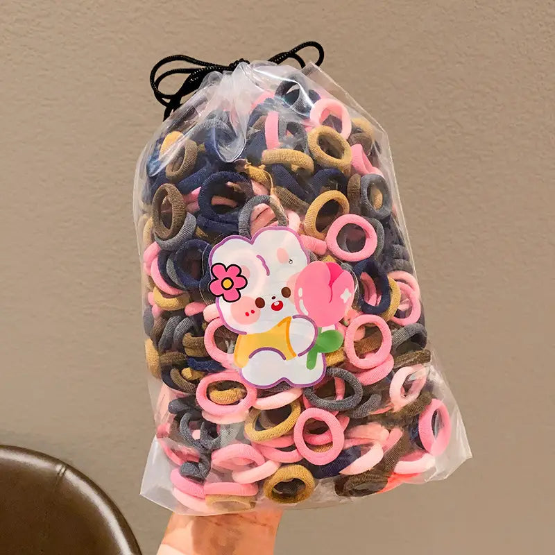 Children's Rubber Hair Bands for Girls High Pony Tails