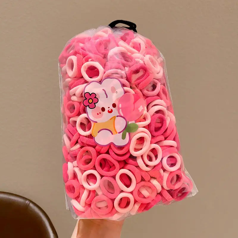 Children's Rubber Hair Bands for Girls High Pony Tails