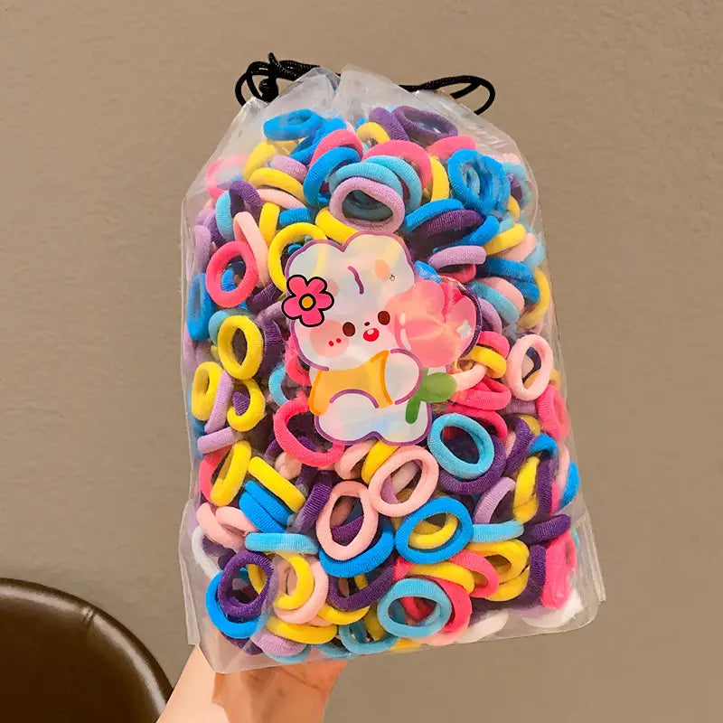 Children's Rubber Hair Bands for Girls High Pony Tails