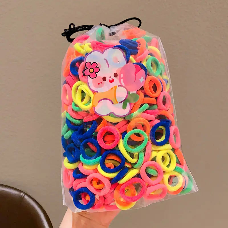 Children's Rubber Hair Bands for Girls High Pony Tails