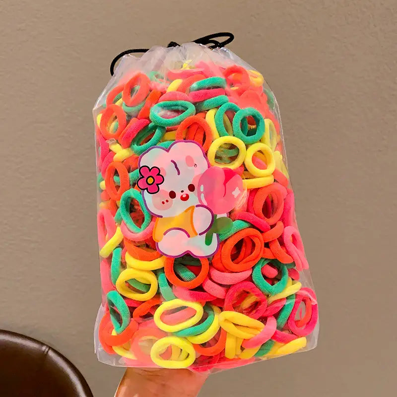 Children's Rubber Hair Bands for Girls High Pony Tails