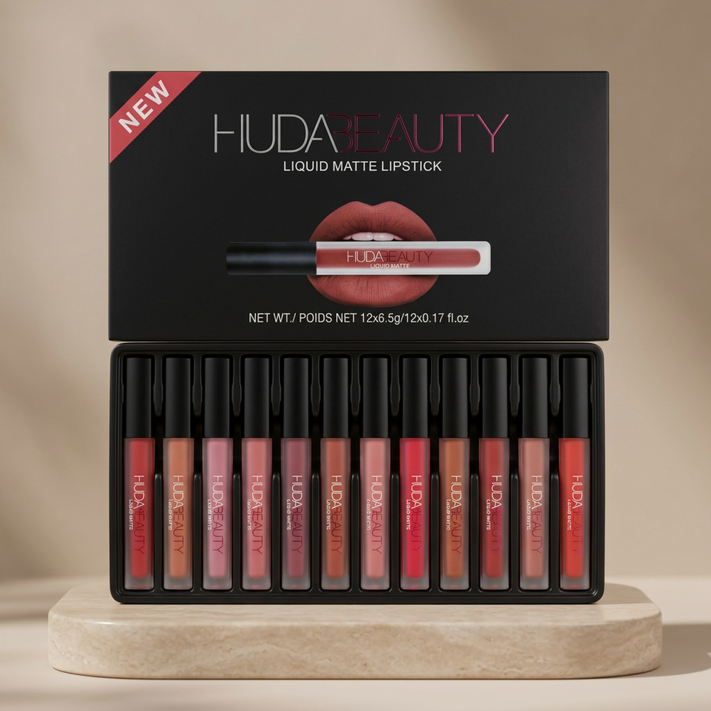 Matte Lipstick Set 12 Shades Long Lasting